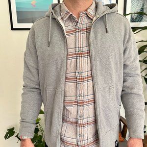 American Giant Men's Grey Classic Full Zip Hoodie (Large)